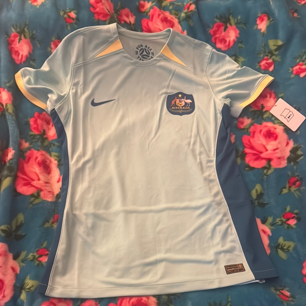 Nike Women's Light Blue Sports Top